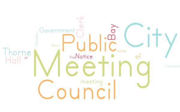 CITY COUNCIL MEETING TO BE HELD ON TUESDAY, AUGUST 3RD