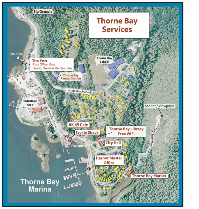 Thorne Bay Services Map City of Thorne Bay