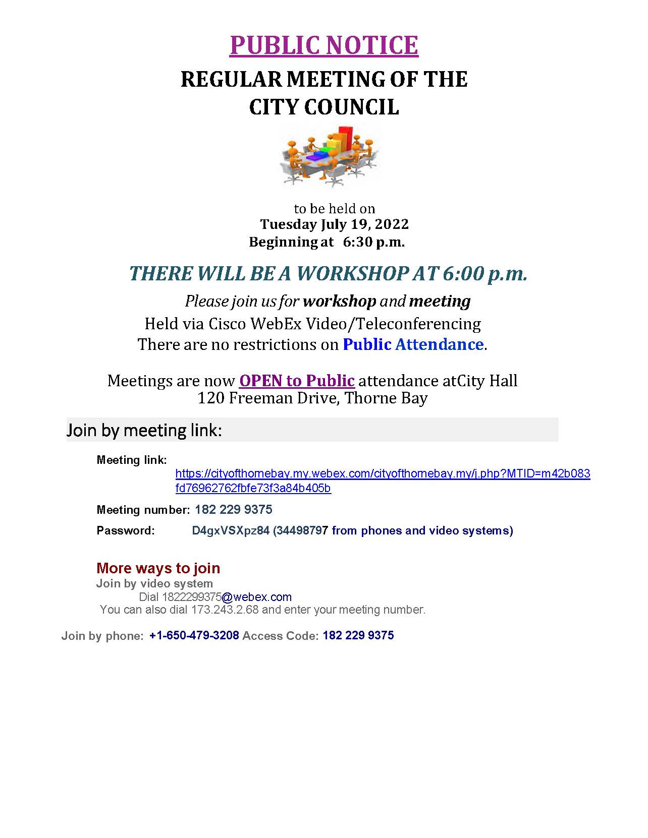 City Council Meeting, July 19th