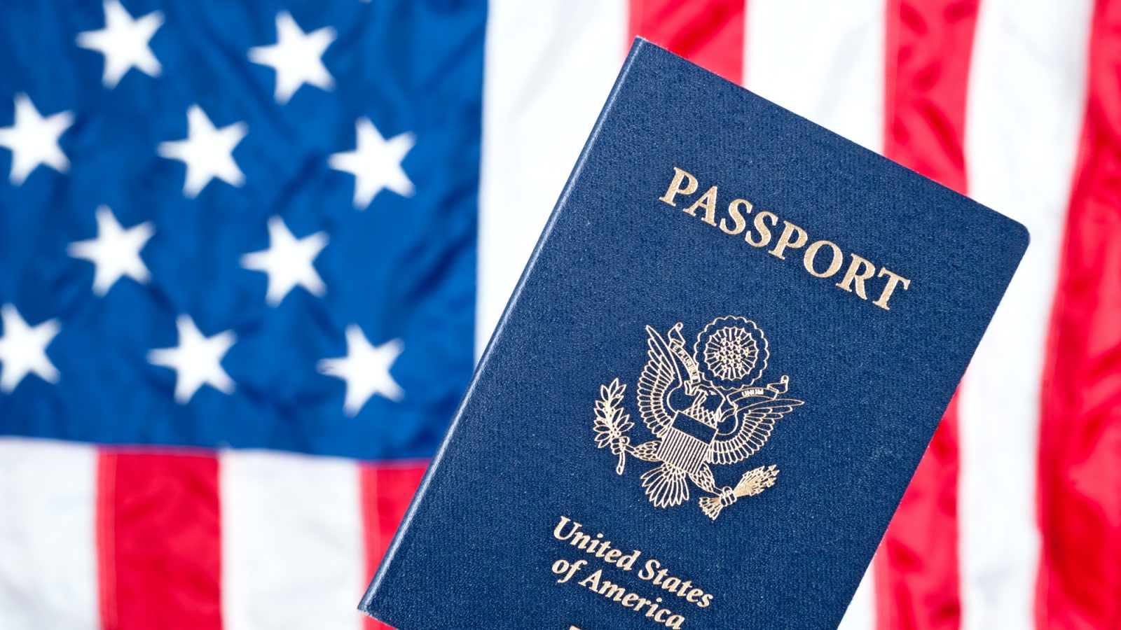 American flag and passport
